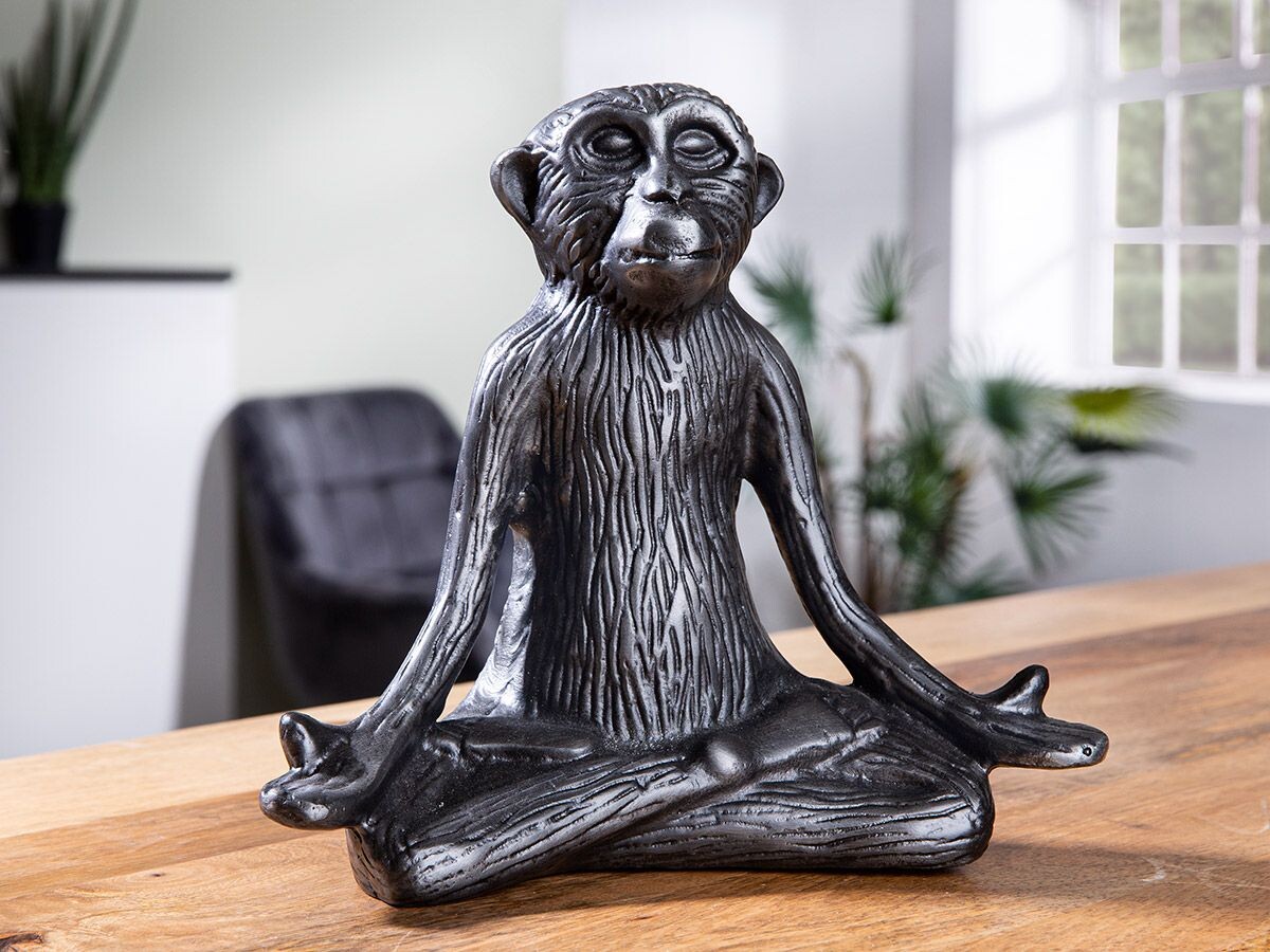 Gilde Hliníková soška opice Monkey, 19 cm