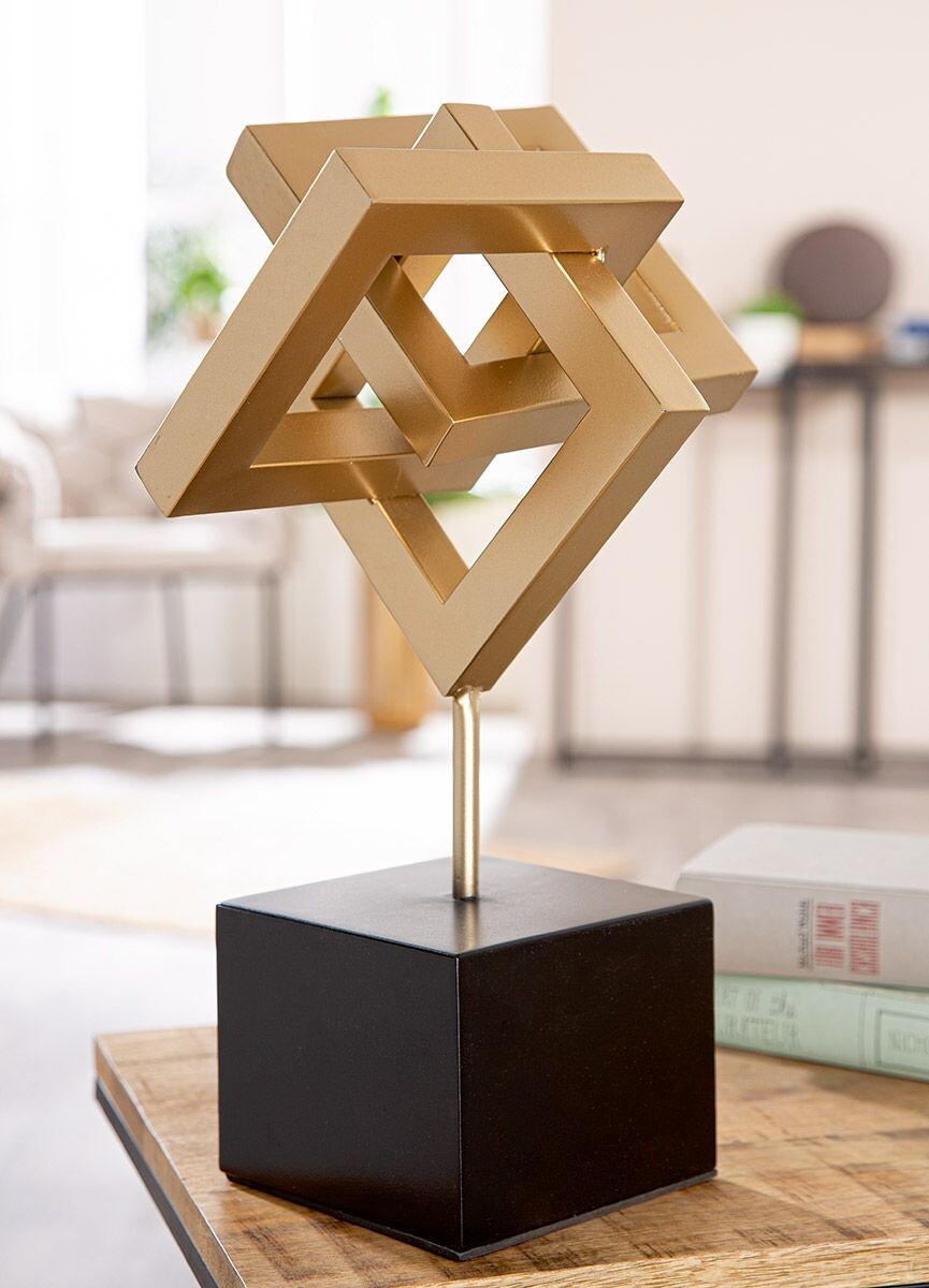 Gilde Dekorace zlatý kov Connect, 40 cm