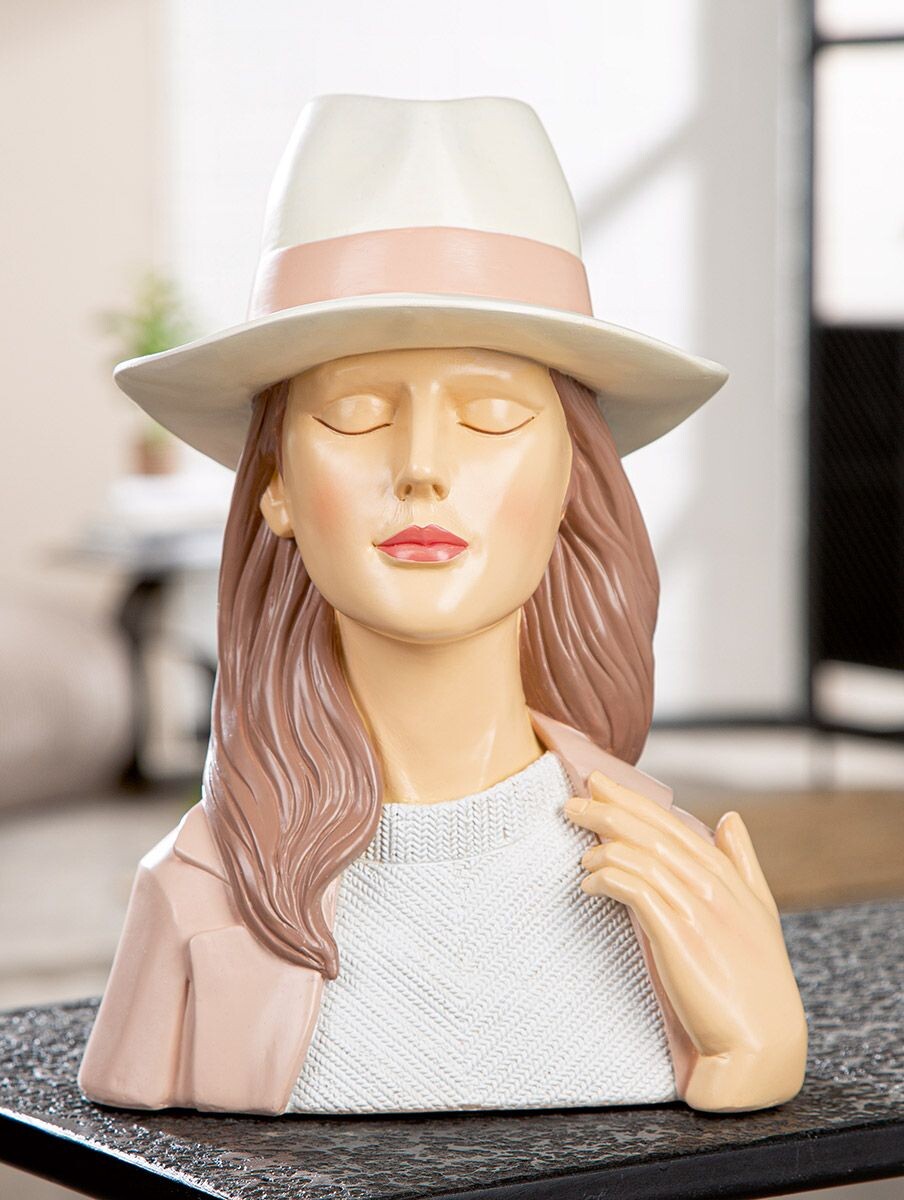 Gilde Dekorační hlava ženy Lady Adeline, 28 cm