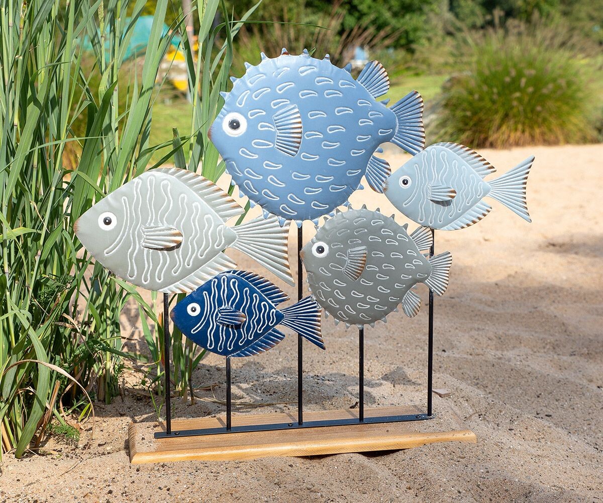 Gilde Kovová dekorace ryby Ocean, 55 cm