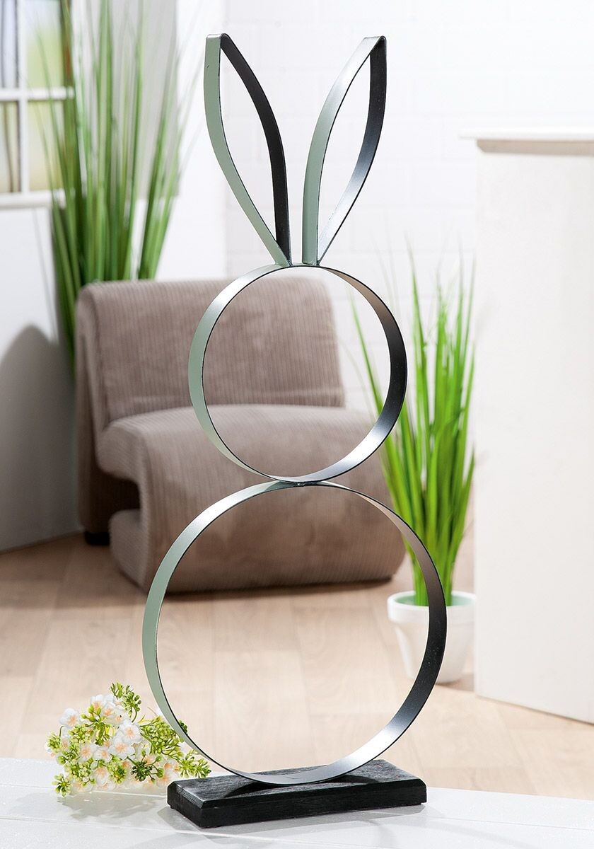Gilde Kovový dekorativní králíček Hasi, 73 cm