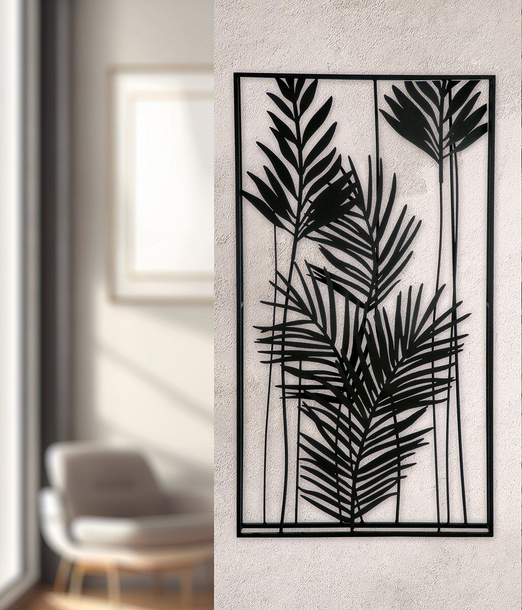 Gilde Kovový nástěnný dekor List Rankenwoge, 88 cm