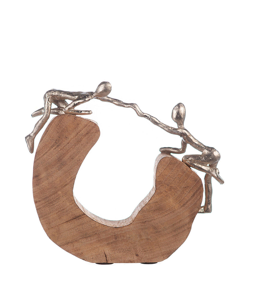 Gilde Sculpture pár Support dřevo a kov, 24 cm