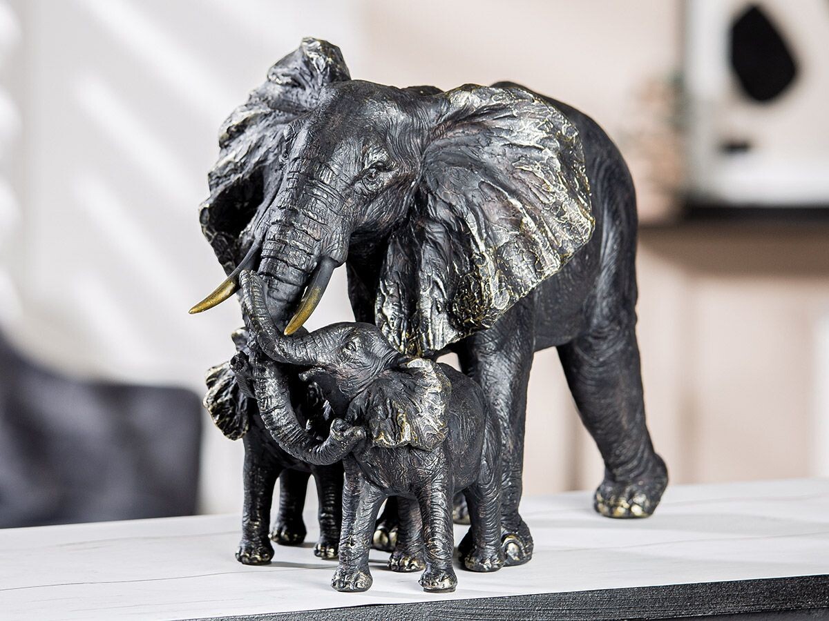 Gilde Figurky slonů z pryskyřice, 27 cm