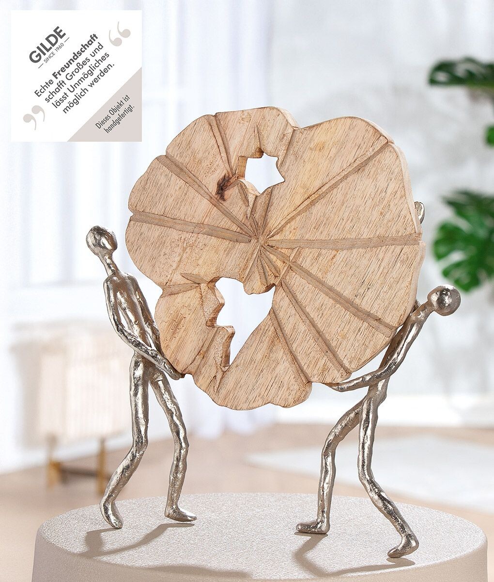 Gilde Dřevěná socha Carry mango, 34 cm