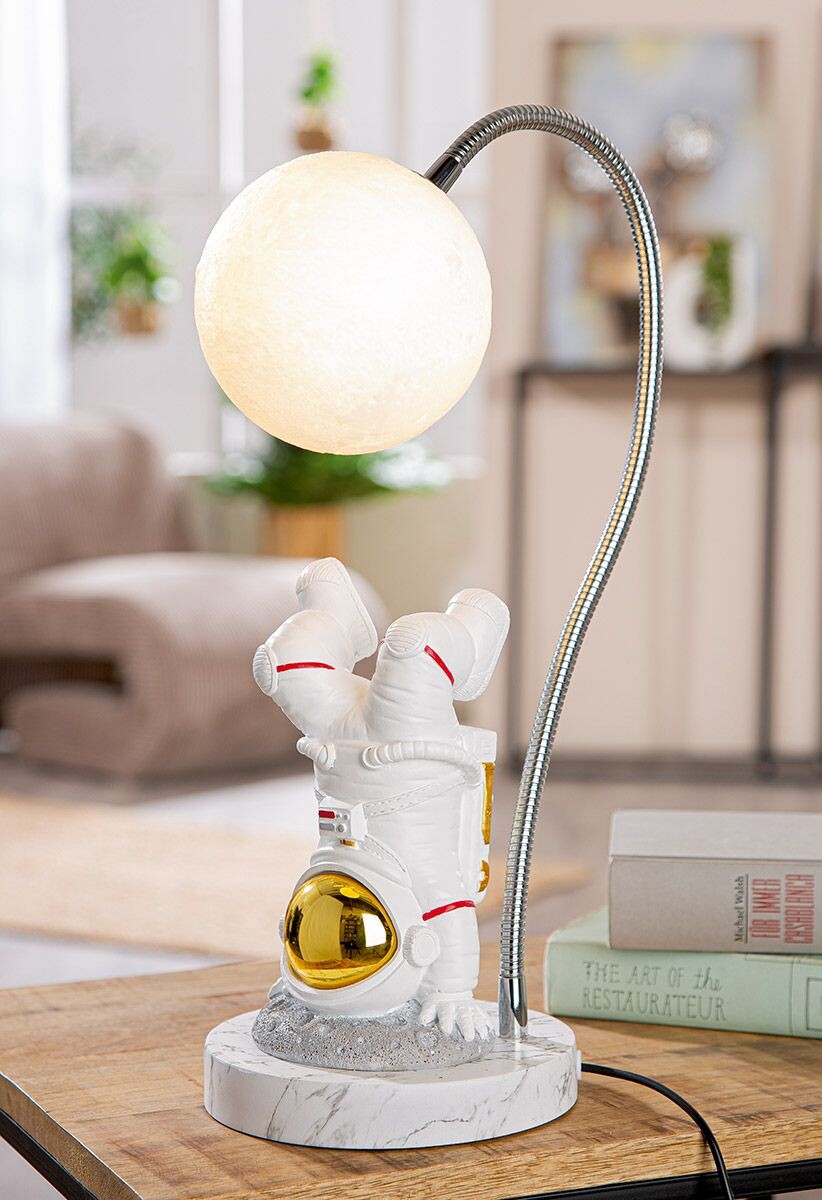 Gilde LED lampa astronaut Neil měsíční, 42 cm