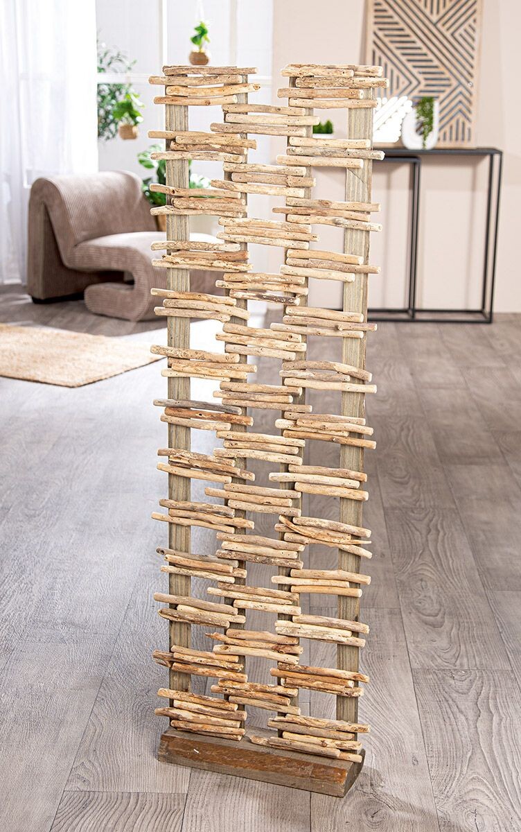 Gilde Přírodní dekorativní dřevěný panel Scenario, 115 cm