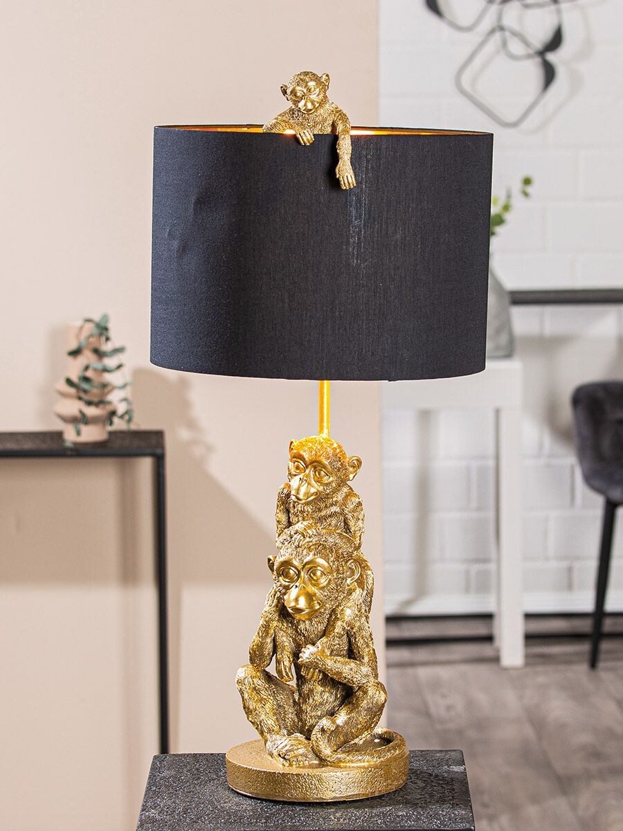 Gilde Stolní lampa s motivem opice Affenbande, 66 cm