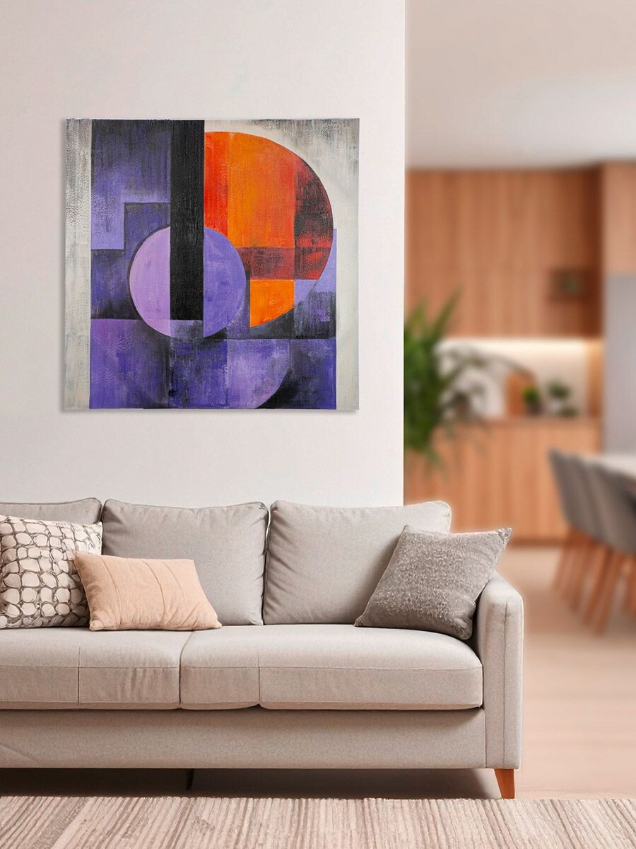 Gilde Obraz – čtvercový, geometrický Clune, 100 cm