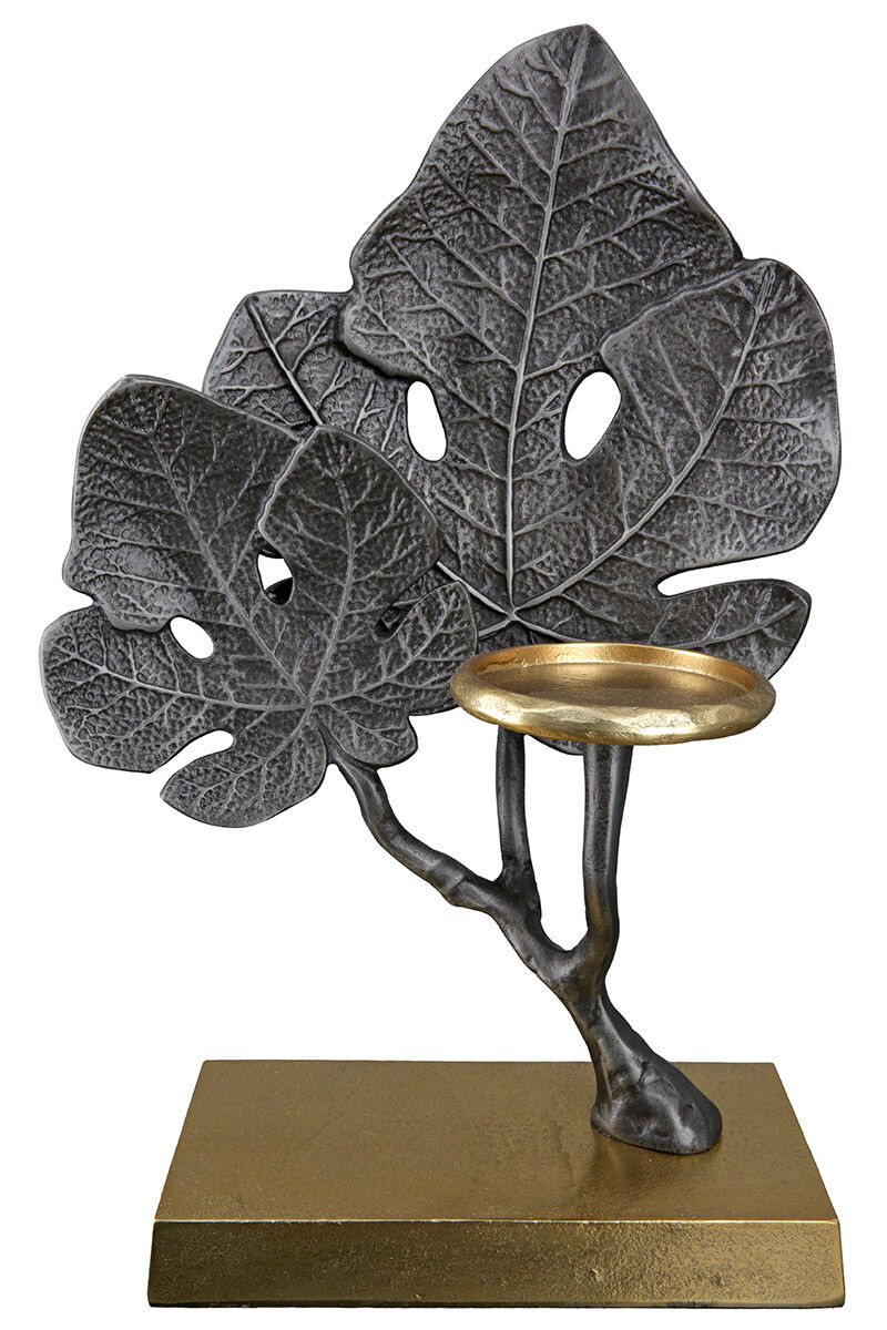 Gilde Dvícen na čajovou svíčku List Leaf, 38 cm