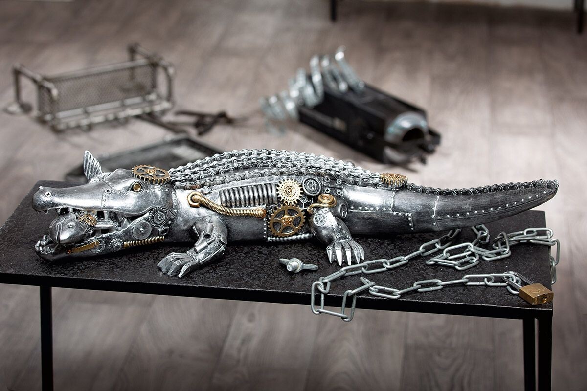 Gilde Krokodýlí Figurka Steampunk crocodile, 15 cm