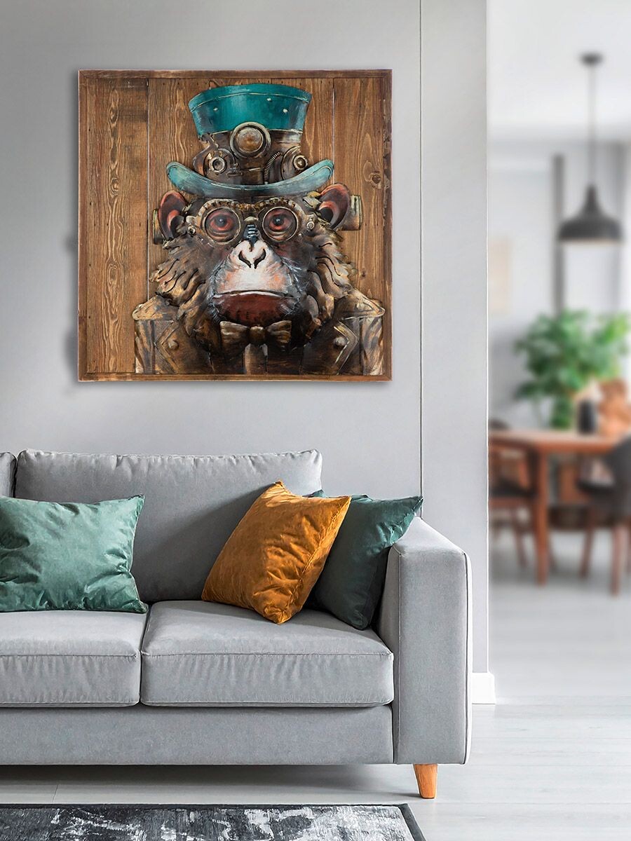 Gilde Obraz Steampunk Ape, 50 cm