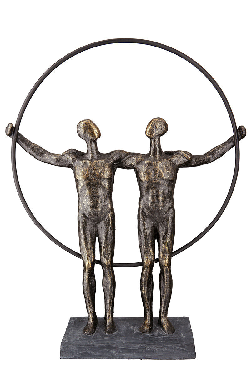 Gilde Socha, kulatá, motiv páru two men, 36 cm