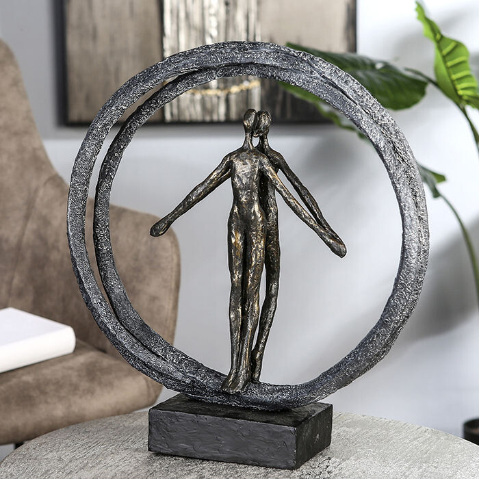 Gilde Socha, kulatá, motiv páru Paar im Ring, 40 cm