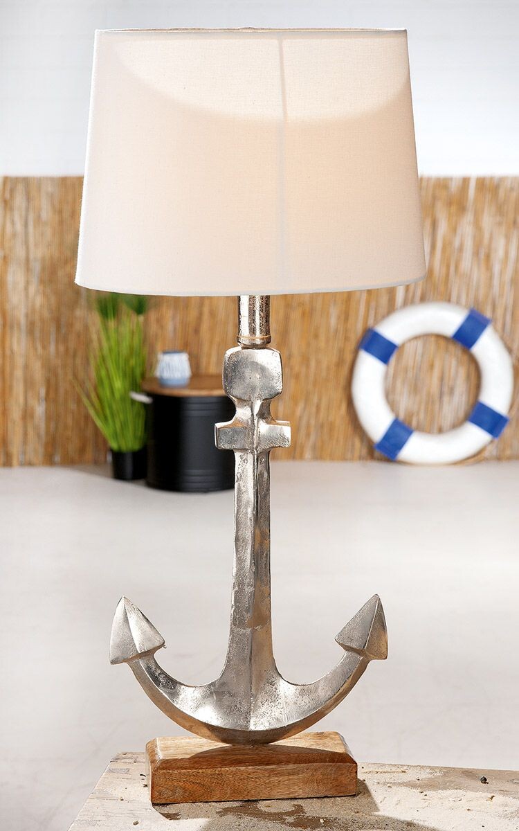 Gilde Stolní lampa Kotva, hliník Anker, 36 cm