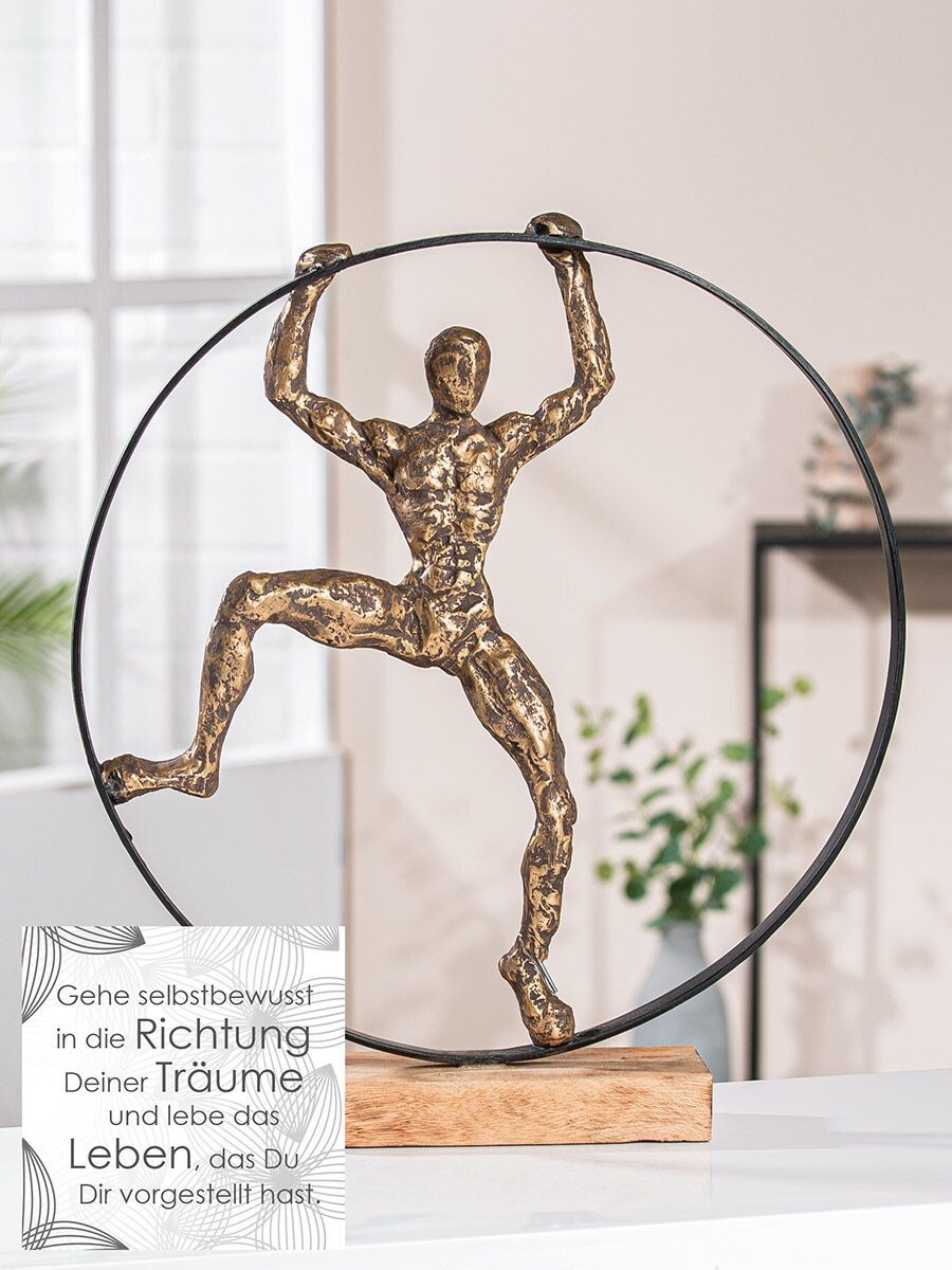 Gilde Socha, kulatá, motiv muže Pose, 45 cm