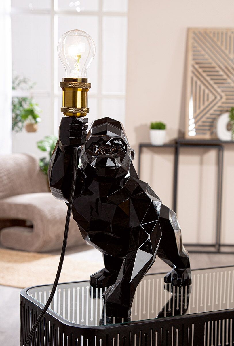Gilde Stolní lampa Gorilla Poly Geo, 41 cm