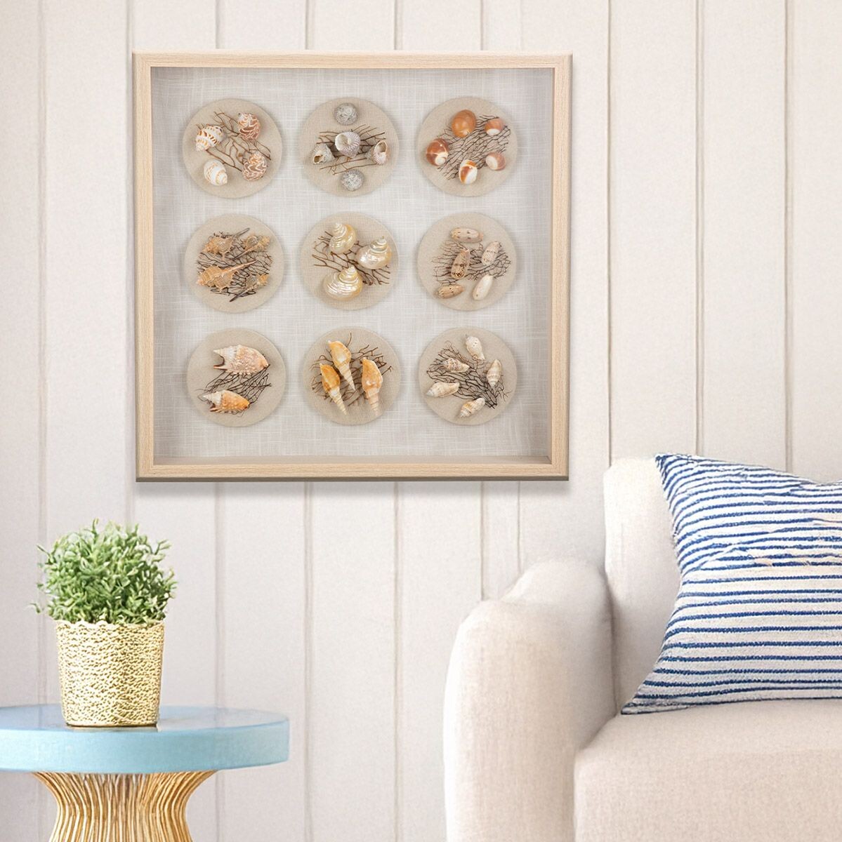 Gilde Obraz mušle dekorace Beachhouse, 60 cm