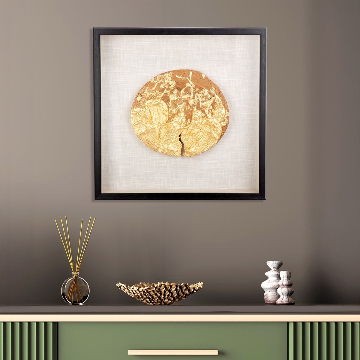 Gilde Obraz s dřevěným plátem Holzscheibe, 60 cm