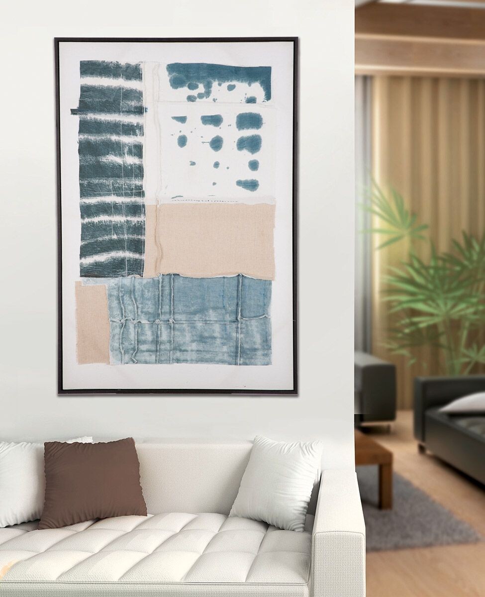 Gilde Obraz plátno Patchwork abstraktní, 92 cm