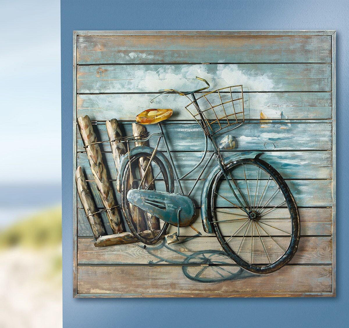 Gilde Obraz kolo 3D dřevěný Enjoy The Ride, 80 cm