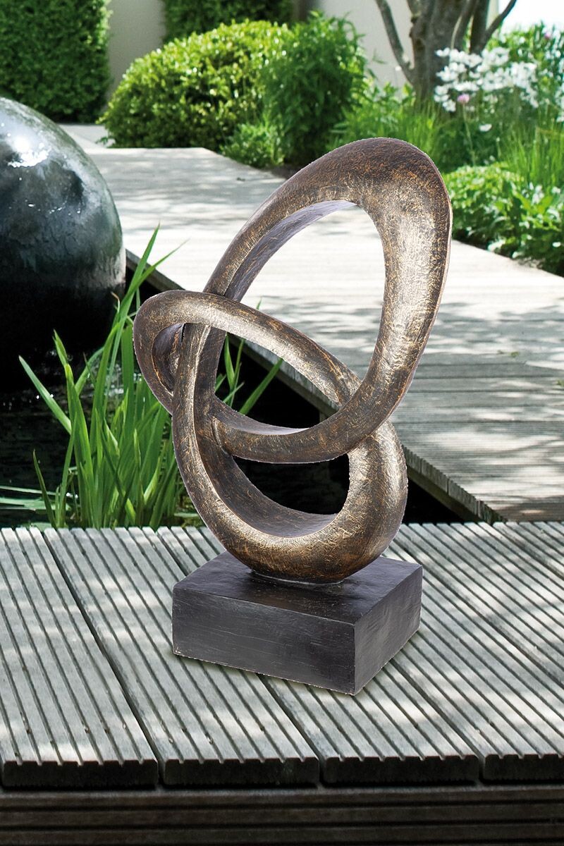 Gilde Bronzová abstraktní socha Sphere, 69 cm