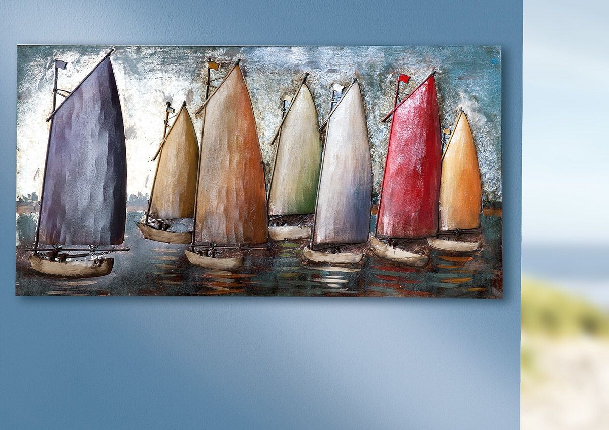 Obdélníkový obraz GILDE Gallery Sailing Regatta plachetnice, 60 cm
