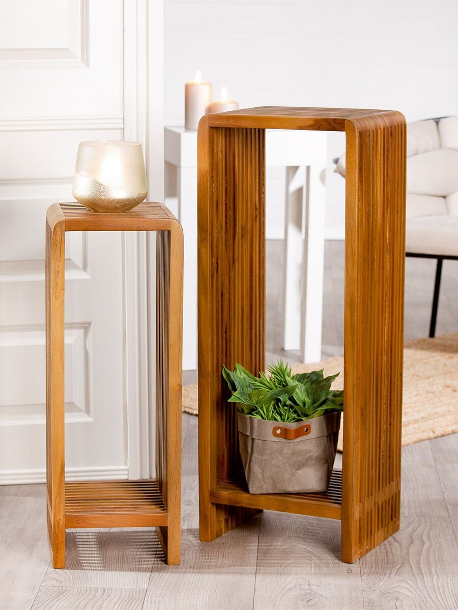 Gilde Dřevěné obdélníkové dekorativní sloupky Cali, 86 cm
