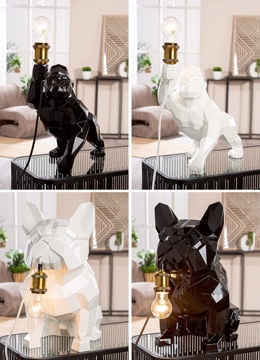 Gilde Sada 4 ks: stolní lampy Geo, 46 cm