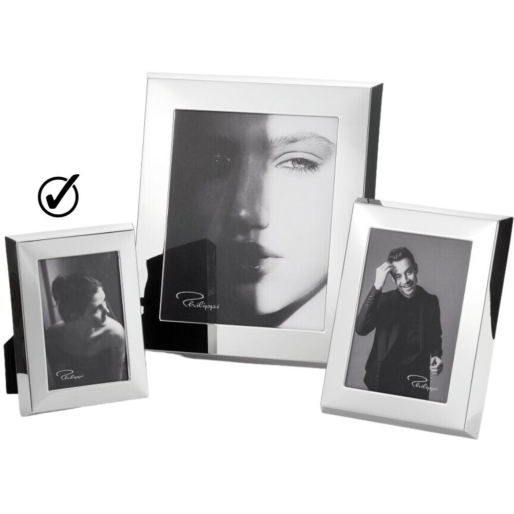 Fotorámeček MODA 10 x 15 cm, stříbrná, nikl, Philippi