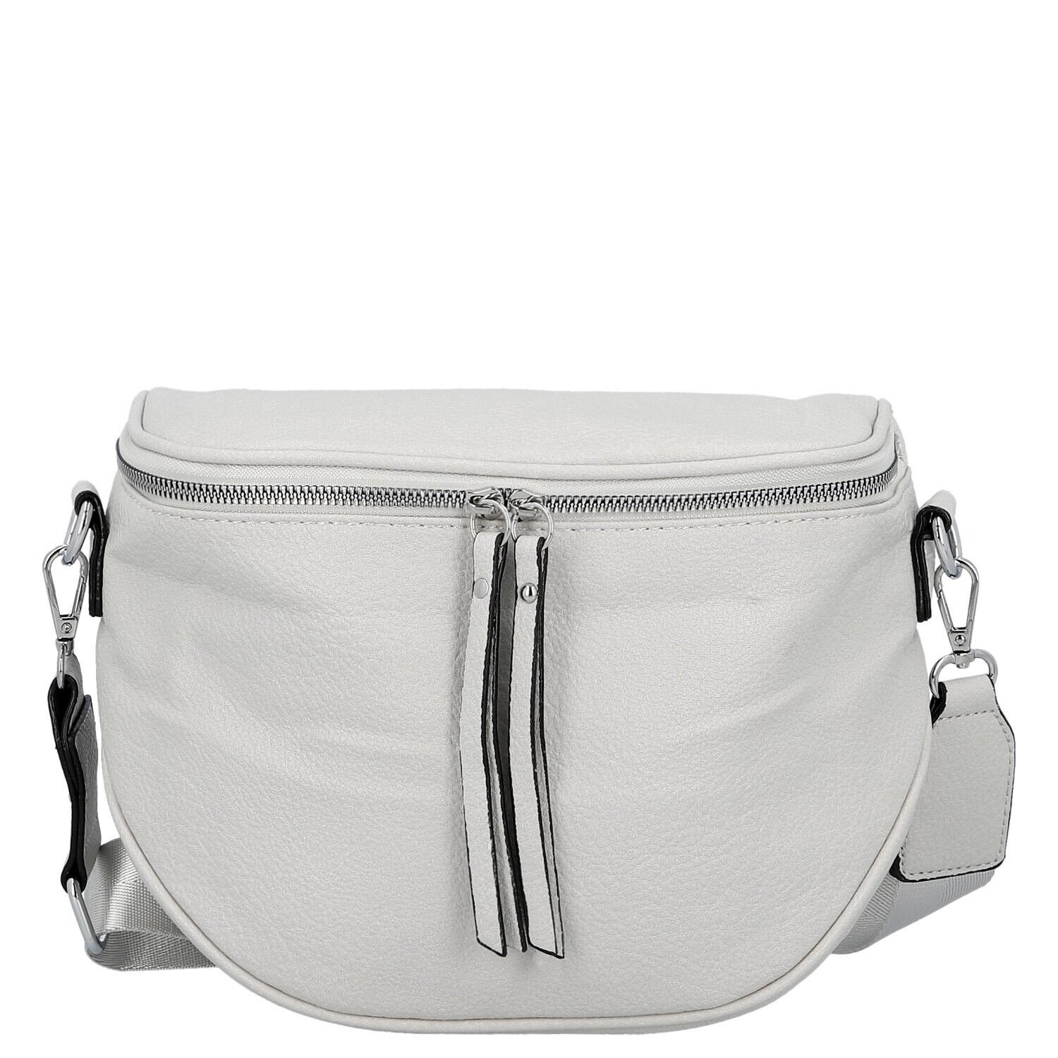 Módní dámská koženková ledvinka/crossbody Pola, šedá
