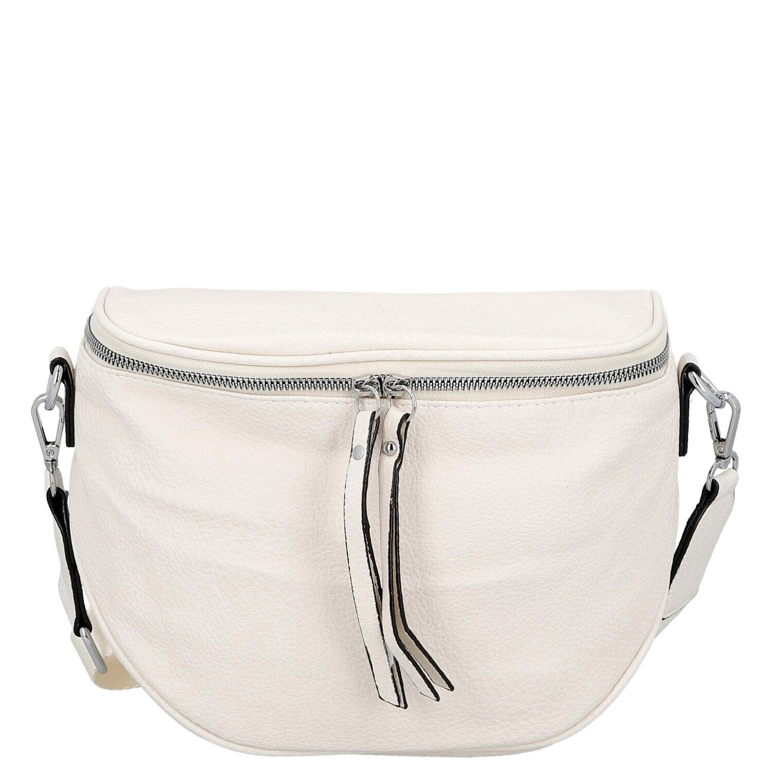Módní dámská koženková ledvinka/crossbody Pola, béžová