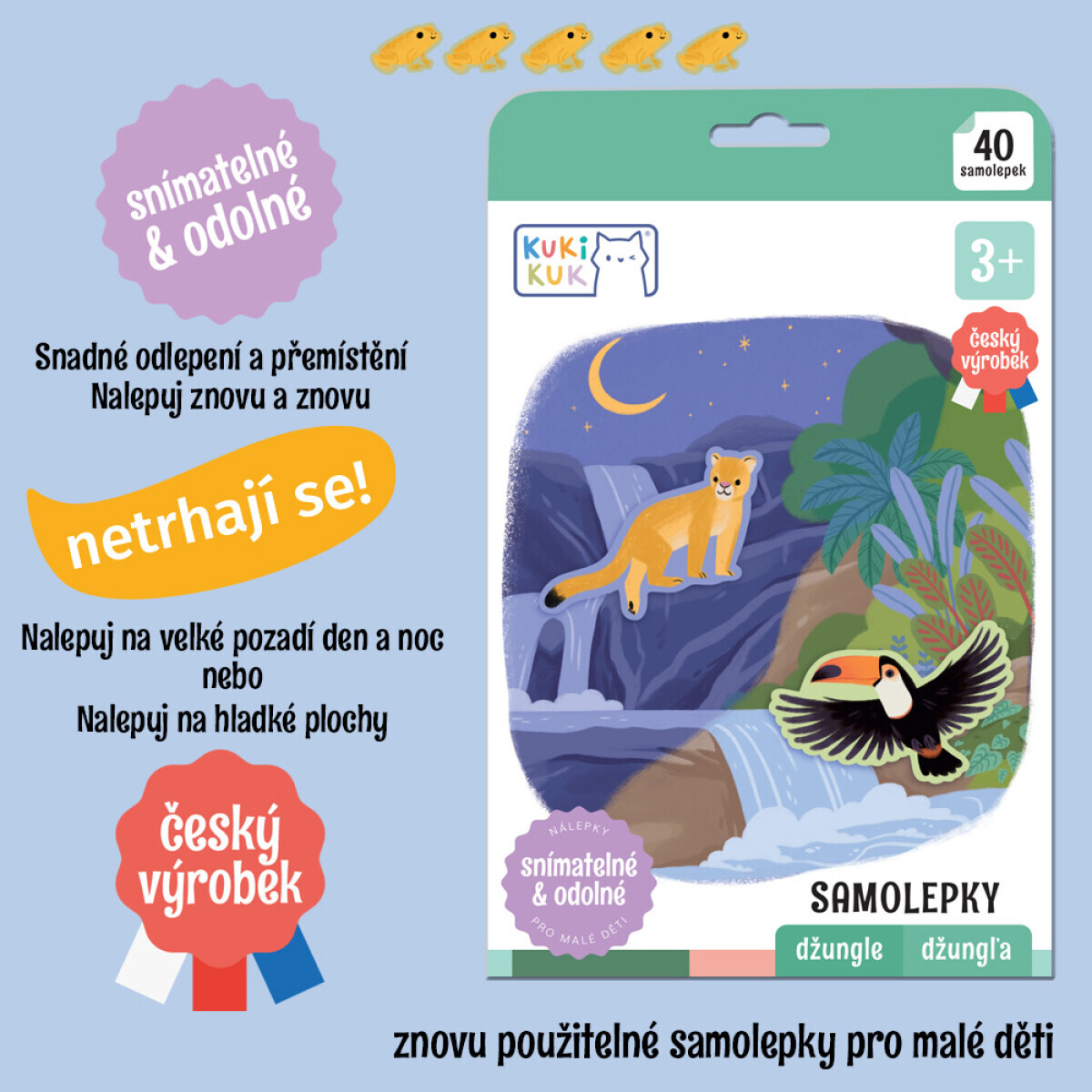KukiKuk® KukiKuk -  Samolepky Džungle - RemiSazi