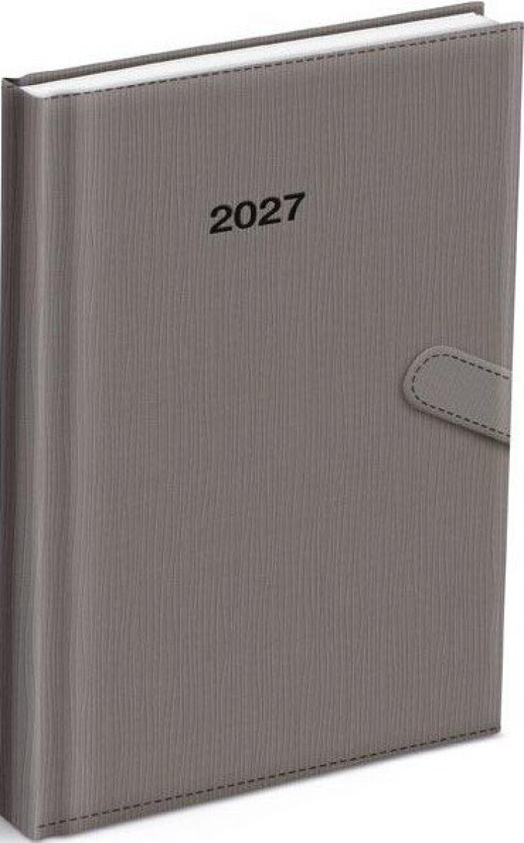 Diář 2027 D801 PU šedý s magnetem