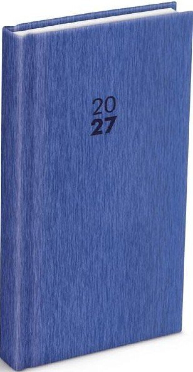 Diář 2027 D802 PU modrý 90x170mm