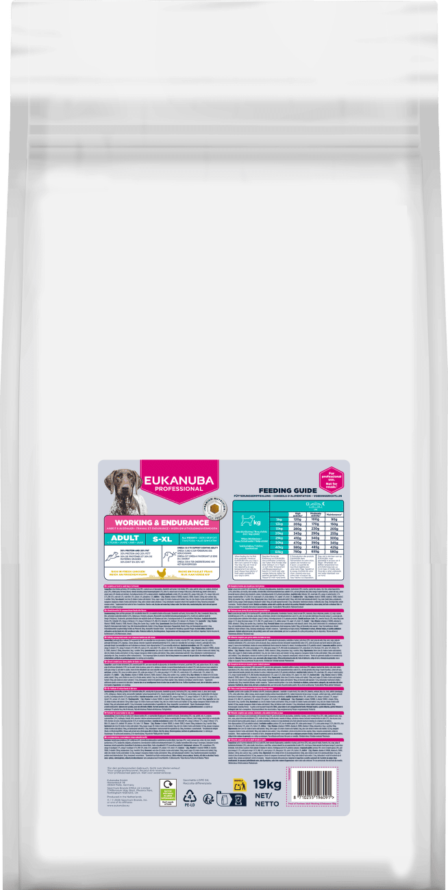 Krmivo EUKANUBA Special Care Adult Working a Endurance 19 kg