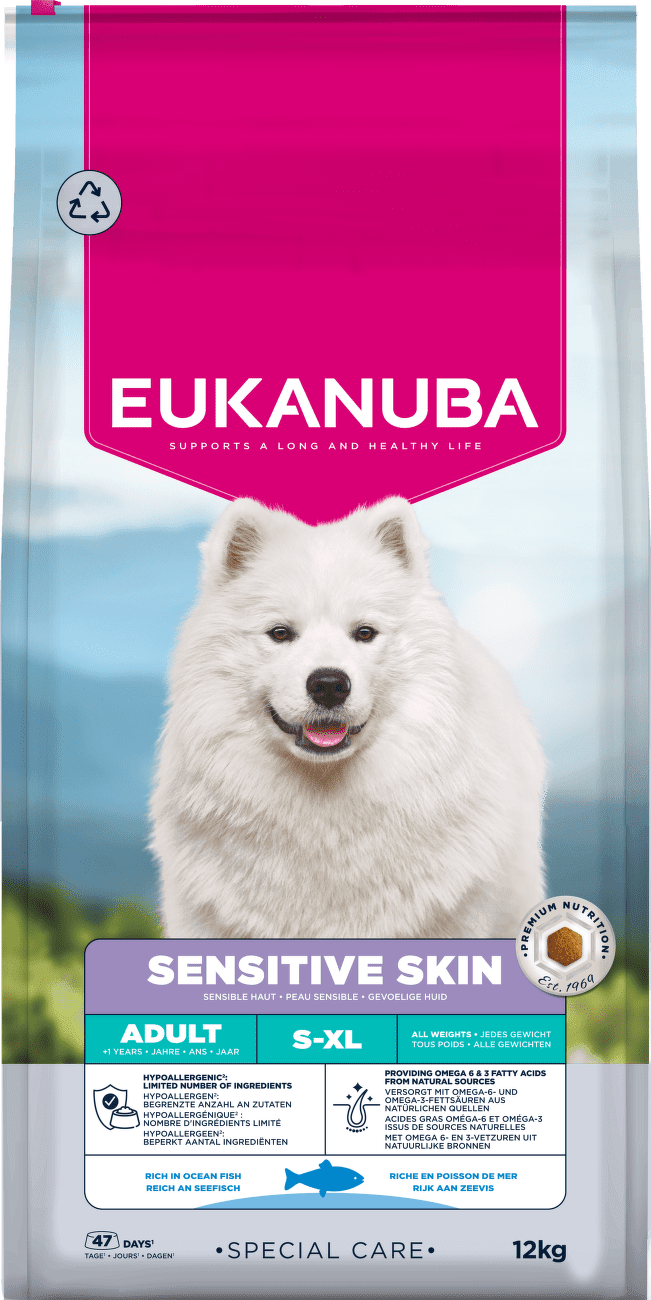 Krmivo Eukanuba Special Care Sensitive Skin Adult All Breeds 12 kg
