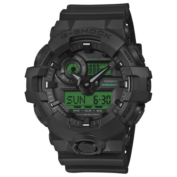 Casio G-Shock GA-700BEG-1AER Black and Electro Green Series