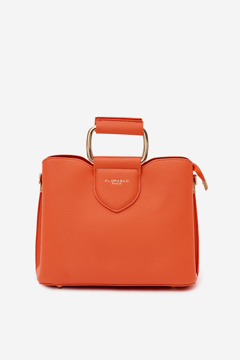 Flora&Co malá eco kožená kabelka oranžová