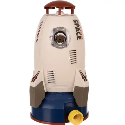 Vodní rozstřikovač pro děti ve tvaru rakety – zahradní fontána na hadici