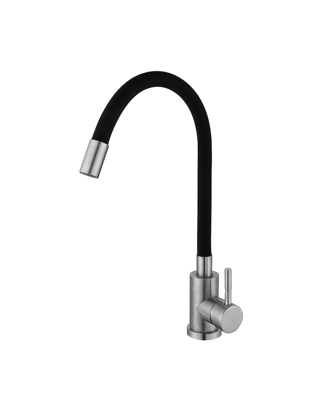 MIXXUS SUS-011 REFL.BLACK stojánková dřezová baterie, flexibilní ramínko, černá/nerez