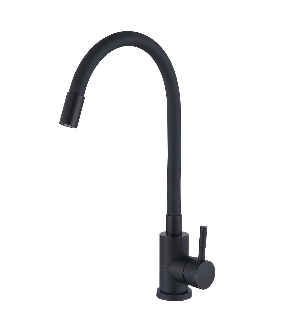 MIXXUS SEO-011 BLACK REFL.BLACK stojánková dřezová baterie, flexibilní ramínko, černá/černá