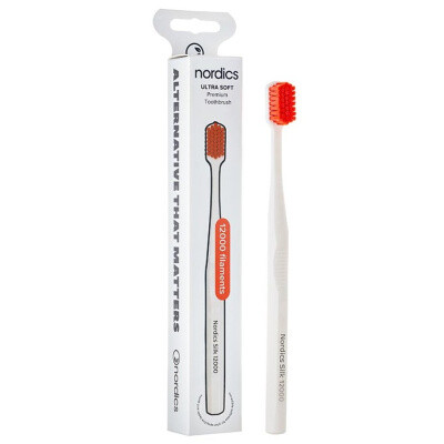 Nordics Premium Silk 12000 Ultra Soft White zubní kartáček, 1 ks