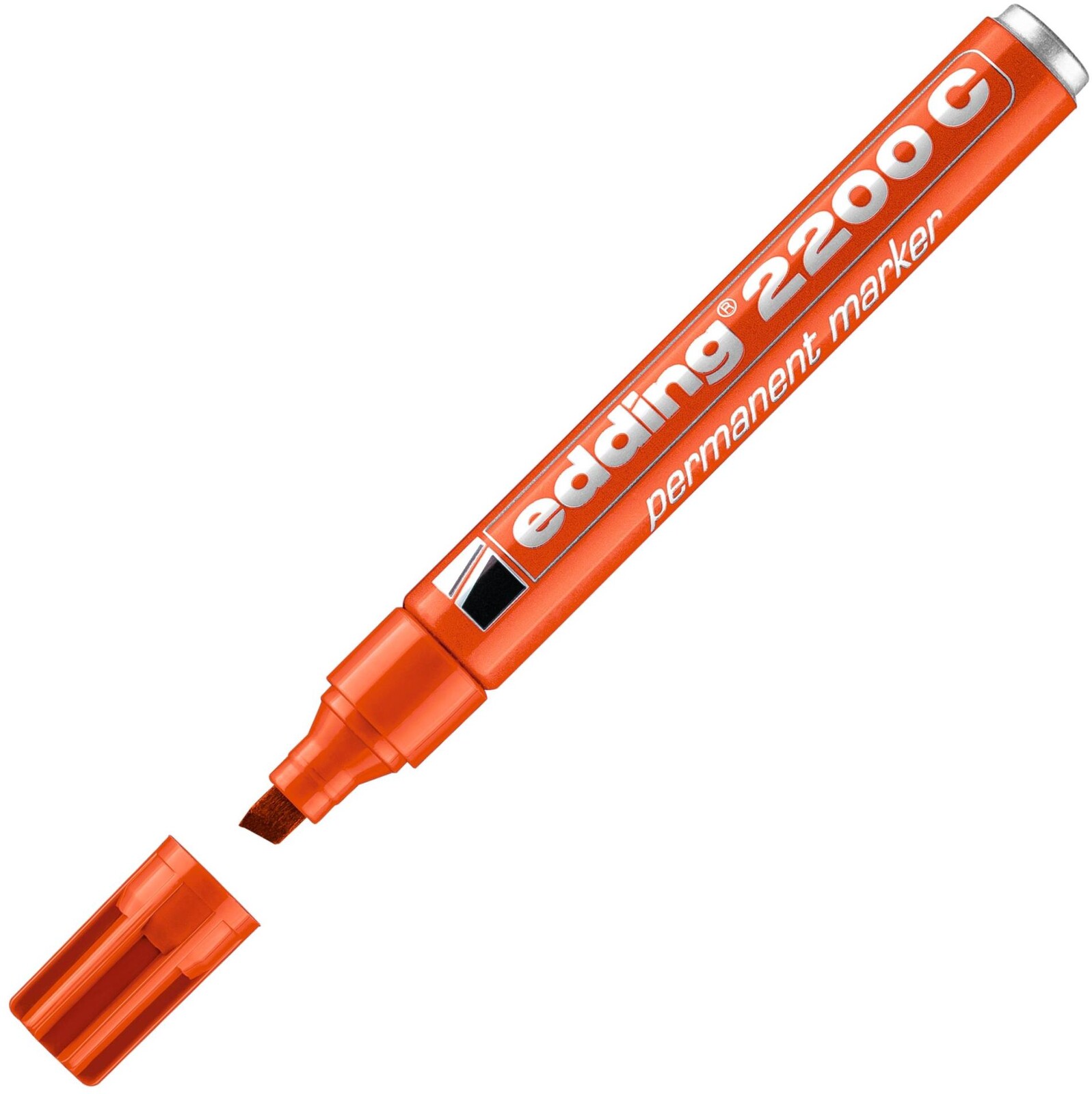 Permanentní popisovač Edding 2200 - zkosený hrot, oranžový