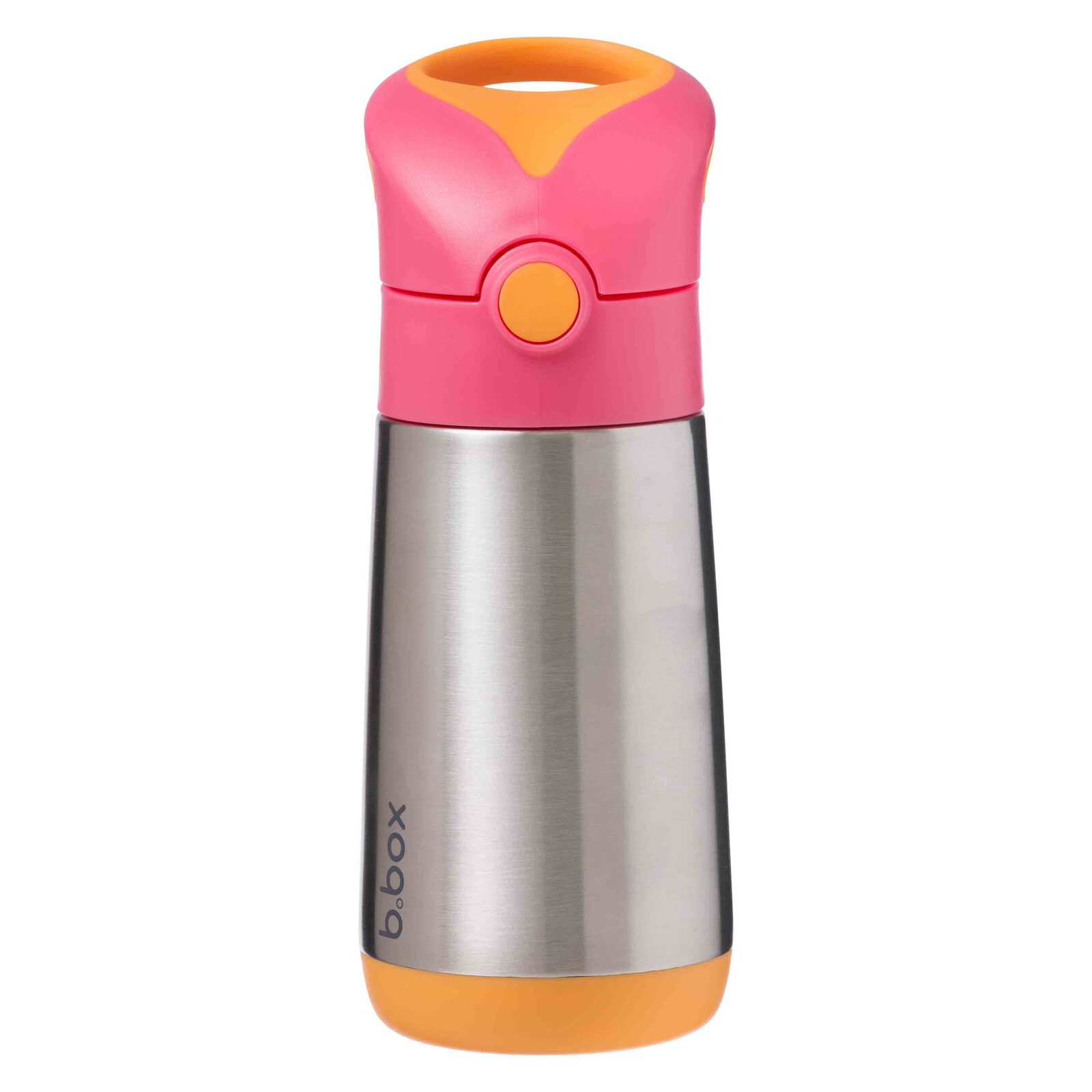 B.box termoska na pití s brčkem 350 ml - Růžovo/oranžová