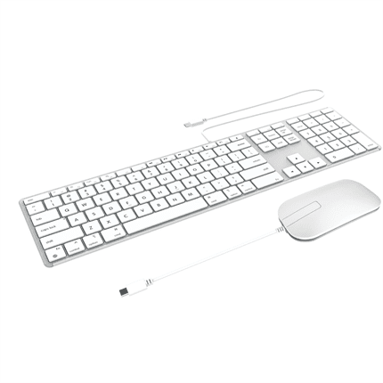 Wired USB-C Keyboard & Mouse Apple Silver UK