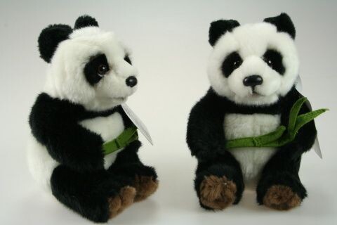 Lamps Plyšová panda s listem 18cm