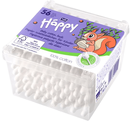 BELLA Happy dětské tyčinky do uší 56 ks