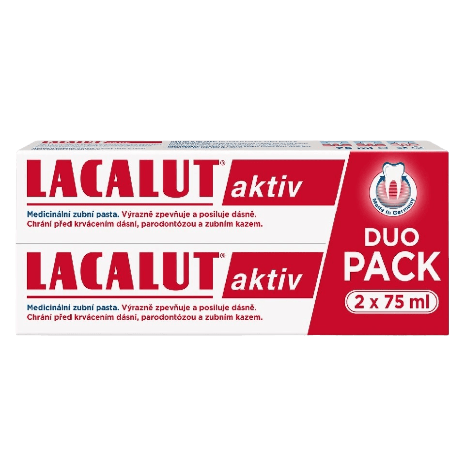 LACALUT Aktiv duopack, zubní pasta 2 x 75 ml