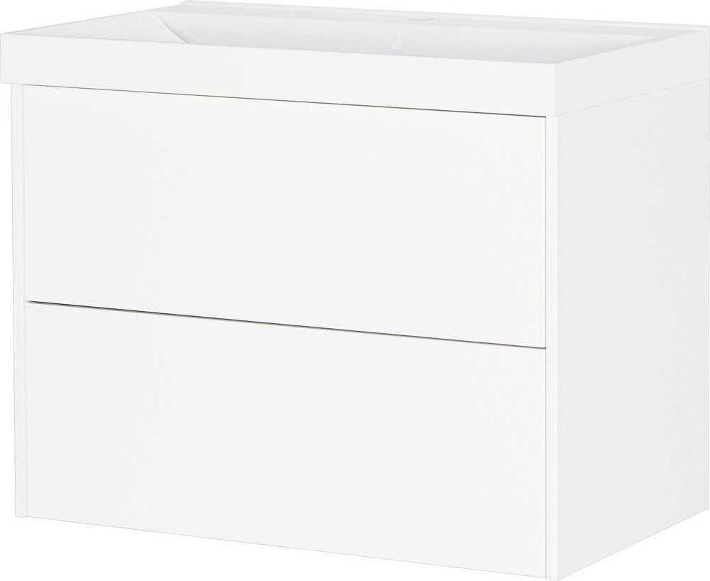 Bílá matná závěsná skříňka pod umyvadlo 81x65 cm Bodera – Germania